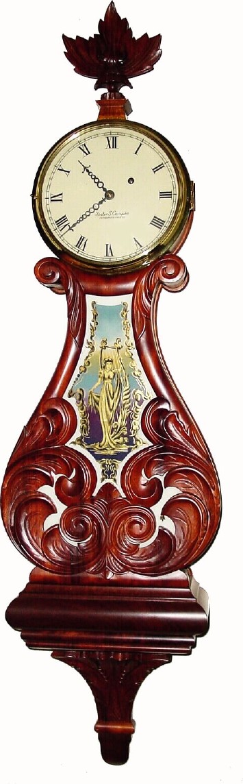 C.1979 (dated), Foster Campos Lyre clock in like new original condition. — Antique Clocks Price Guide