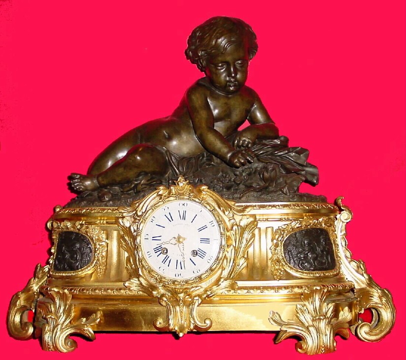 C.1830, French, Raingo Freres, Paris (signed), monumental ormolu and bronze clock in the Louis XVI style, and in outstanding original condition. — Antique Clocks Price Guide