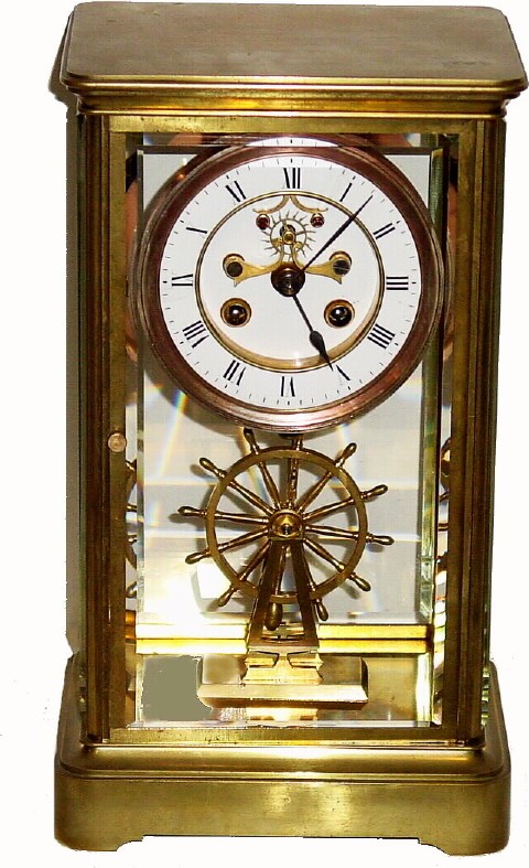 C.1900, French 8-day time and strike crystal regulator. — Antique Clocks Price Guide