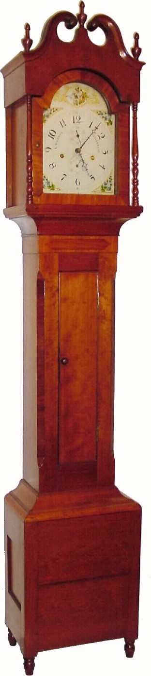 C.130-Hour wooden movement tall clock, in very good condition, with restorations.820, Luman Watson, Cincinnati, Ohio — Antique Clocks Price Guide
