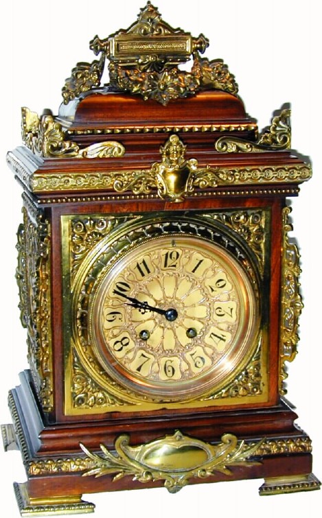 C.1890, French, Mahogany and Ormolu mantel clock in excellent original condition. — Antique Clocks Price Guide