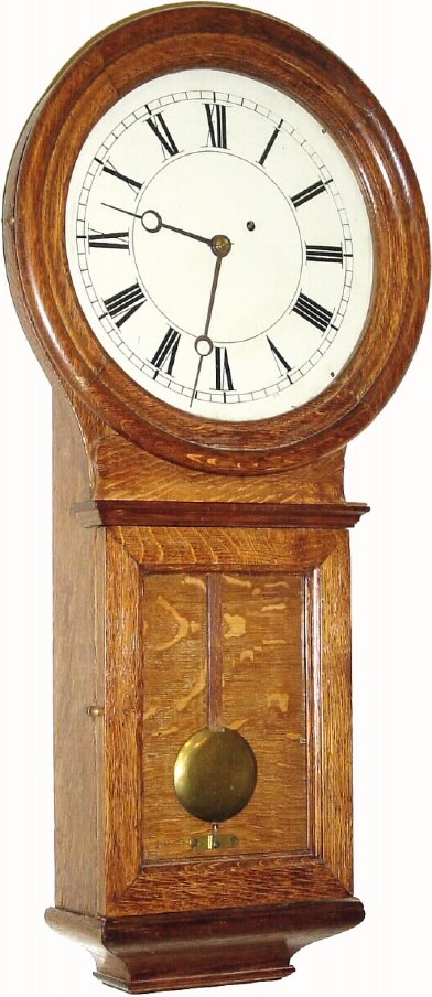 C.1920, Chelsea No. 1 Pendulum regulator in oak and in generally good restored condition, with nicks and scrapes to case and bottom left return damaged. — Antique Clocks Price Guide