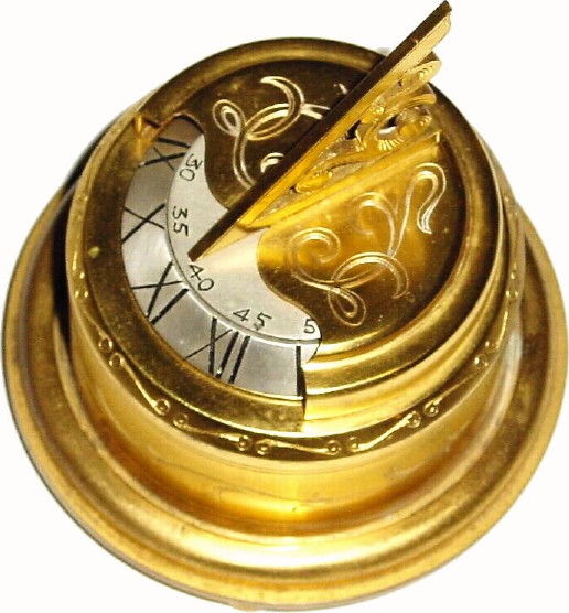 C.1955, Swiss, Novelty "SUNDIAL" clock in very good original condition. — Antique Clocks Price Guide