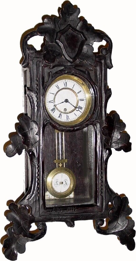 C.1890, German, 8-day Mini Black Forest wall clock, in fair to good condition, running. — Antique Clocks Price Guide