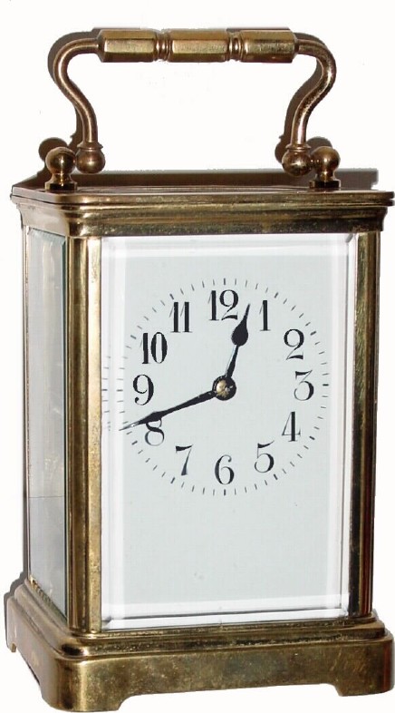 C.1900, French, Brass Cased Carriage Clock, — Antique Clocks Price Guide