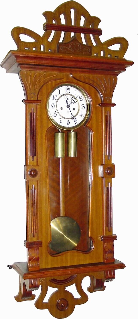 C.1908, German, Gustav Becker, 2-Wt Art Nouveau, in very good original condition. — Antique Clocks Price Guide