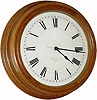 C.1920, E. Howard and Co., 24" Oak cased electric (DC) slave clock with original 18" dial.