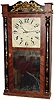 C.1835, Forestville Mfg. Co., Bristol, Conn., 30-hour wood movement half-column and splat shelf clock.
