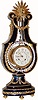 C.1989, French, L'Epee, Reproduction Lyre clock in very good condition.