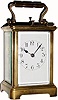 C.1900, French, H and H, Brass Cased Carriage Clock,