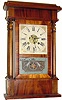C.1855, Wm. S. Johnson, 16 Courtlandt St, New York, 4-Column Mahogany shelf clock,
