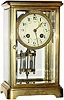 C.1900, French brass cased 8-day time/strike crystal regulator.