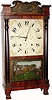 C.1830, E. and G. W. Bartholomew, Bristol, Conn. 30-hour WW, stenciled half column and splat shelf clock, as-found, with major restoration.