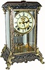 C.1917, Ansonia Clock Co., "Peer", 8-day time/strike crystal regulator, all brass case.