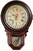 C.1909, Ingraham Clock Co., "Dew Drop Calendar" 8-day round drop wall clock, in fair to good as-found condition.