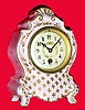 C.1905, French. 8-day china case timepiece.