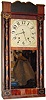 C.1831, George Mitchell, Bristol, Conn., 30-hour wood movement half column and splat shelf clock.