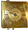 C.1740, Abigial Ridgway, English 30-hour posted frame 10" dial tall clock movement and dial.