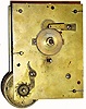 C.1890, English fusee gallery timepiece movement.