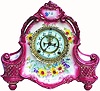C.1901, Ansonia, La Vera, Royal Bonn porcelain china clock in excellent original condition.