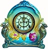 C.1905, Ansonia, La Charny, Royal Bonn porcelain china clock in excellent original condition.