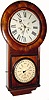 C.1872, Welch, Spring and Co., Round Head Regulator No. 2 (variant), 2-weight, double dial calendar clock, in good condition, with case refinished.