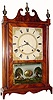 C.1825, Eli and Samuel Terry, Plymouth, Conn., 30-hour wood movement pillar and scroll clock, in good restored condition, the case refinished.