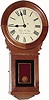 C.2001, Wayne R. Cline, Bowling Green, KY, miniature walnut regulator wall clock in the exactly replicated shape of an E. Howard No.70.
