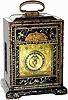 Mid 1800s, Japanese, Bracket Clock, time and strike, in a miniature MOP covered case with sliding front and rear panels.