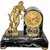 C.1890, French, Marti, Ormolu and Marble figural clock in generally good condition.