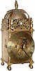 C.1890, English, 2-Fusee Mantel Clock, in the form of a "Lantern" clock.