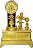C.1830, French, Bronze and Ormolu Figuralclock, The Astronomer, in generally good original condition, the dial signed LeRoy, Paris.
