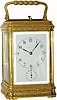 C.1900, French, Ch. Hour for Tiffany and Co., brass cased carriage clock, grand sonnerie with alarm, and in an engraved and gilded gorge case of the highest quality.