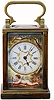 C.1900, French, Miniature Brass Cased Carriage Clock