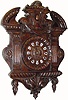 C.1890, French, Carved Walnut Cartel clock in good original condition.