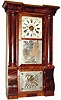 C.1850, Forestville Mfg. Co., Bristol, Sleigh front or "column and cornice" shelf clock in excellent condition, the case refinished.