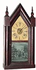C.1855, E. C. Brewster and Son, Bristol, Conn, 30-hour time/strike/alarm steeple clock.