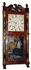 C.1832, Atkins and Downs for George Mitchell, Bristol, Conn., 8-day wood movement, double deck, stenciled column shelf clock, with restorations.