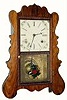 C.1852, Brewster Manufacturing Co., Bristol, Conn, 30-hour scroll front with ripple molded door, shelf clock, in generally good condition.