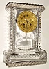 C.1840, French, Cut Crystal Clock in excellent condition.