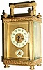 C.1900, French, Brass Cased Carriage clock, time and alarm, in an Anglaise style case, in good, as-found, original condition, gilding intact.