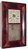 C.1850, Daniel Pratt, Jr., 30-hour time-strike-alarm OG shelf clock.