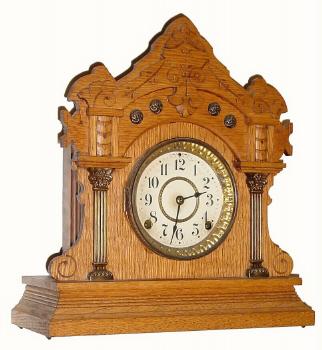 C.1897, (dated), Seth Thomas Clock Co., NAVY, 8-day time/strike mantel clock. — Antique Clocks Price Guide
