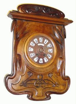C.1910, French Art Nouveau Walnut Cartel clock in very good original condition. — Antique Clocks Price Guide