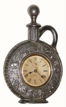 C.1886, Ansonia Clock Co., "Jug", 30-hour novelty timepiece in very good original condition. — Antique Clocks Price Guide