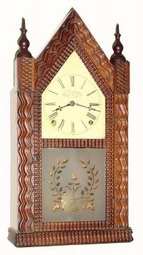 C.1850, J. C. Brown (Forestville Manufacturing Co.) 8-day time and strike full ripple steeple, with restorations. — Antique Clocks Price Guide