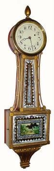 C.1900, E. Howard and Co., Boston, Mass., "Model No. 95", 8-day weigHeight driven banjo timepiece. — Antique Clocks Price Guide