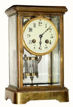 C.1905, French, Brass and Glass crystal regulator, as-found. — Antique Clocks Price Guide