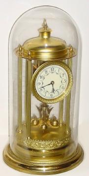 C.1955, Konrad Mauch, 400-day Louvre timepiece in excellent original condition, old dome intact. — Antique Clocks Price Guide