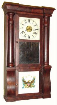 C.1860, Seth Thomas Clock Co., Plymouth Hollow, Conn, "Rose Column" 8-day shelf clock. — Antique Clocks Price Guide